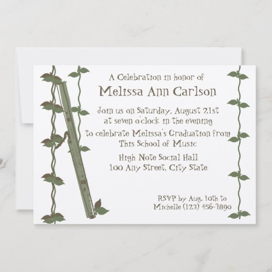 ミュージカル自然/ Bassoon 招待状 (正面)