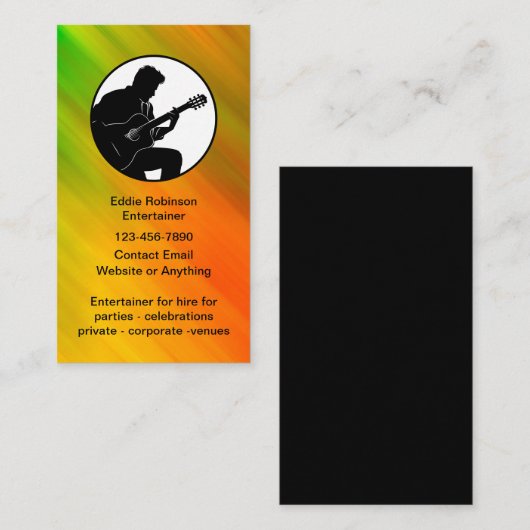 ミュージカル興行の名刺 名刺 (正面/裏面)