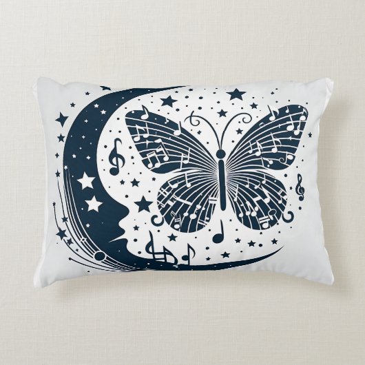 ミュージカル蝶と月ユニーク- アクセントクッション (正面)