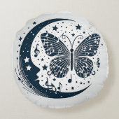 ミュージカル蝶と月ユニーク- ラウンドクッション (裏面)