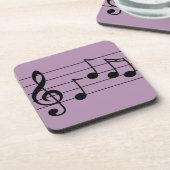 ミュージカル表記トレブルクレフ、 音符記号とスタッフ コースター (左側)