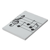 ミュージカル表記トレブルクレフ、 音符記号とスタッフ ノートパッド (回転)