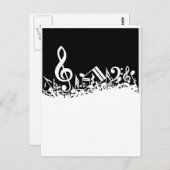 ミュージカル記号のジャンパ ポストカード (正面/裏面)