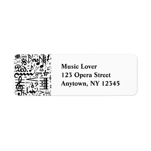 ミュージカル記号ラベル ラベル (正面)