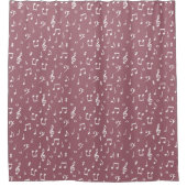 ミュージカル記号 シャワーカーテン (正面)