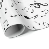 ミュージカル記号（灰色） ラッピングペーパー (ロールコーナー)