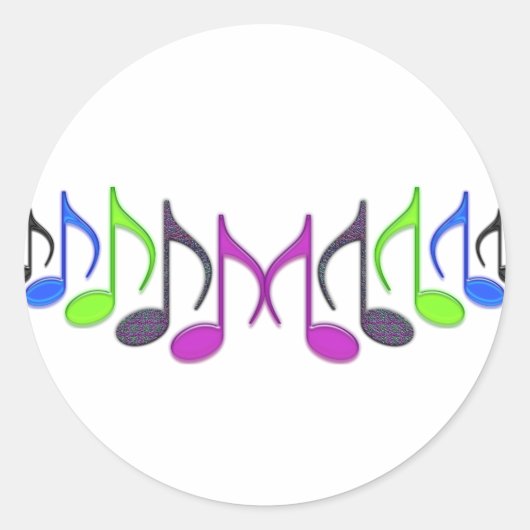 ミュージカル記号"M" ラウンドシール (正面)