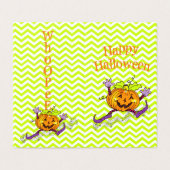 ミュージカル踊りハロウィンカボチャ教室カード (外部フラット)