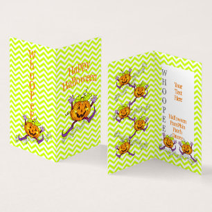 ミュージカル踊りハロウィーンパンプキンクラスルームカード