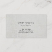 ミュージカル金ゴールドサークルシルバー水玉模様音楽 名刺 (裏面)