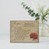 ミュージカル金ゴールドダークオレンジプラムハート葉樹 エンクロージャーカード (スタンド正面)