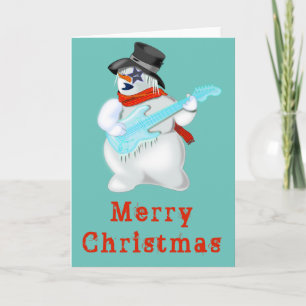 ミュージカル雪だるまクリスマスカード カード