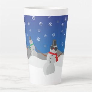ミュージカル雪だるま カフェラテマグ