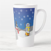 ミュージカル雪だるま カフェラテマグ (右)