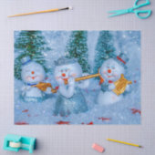 ミュージカル雪人ティッシュペーパー 薄葉紙 (クラフト)