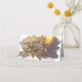 ミュージカル高音クレフ、 音符記号と落下音 プレイスカード (正面)