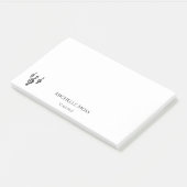 ミュージカル高音クレフ、 音符記号シンボルかわいい白黒 ポストイット (アングル)