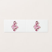 ミュージカル高音クレフ、 音符記号ノートと桜花 (外部フラット)