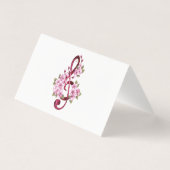 ミュージカル高音クレフ、 音符記号ノートと桜花 (裏面)