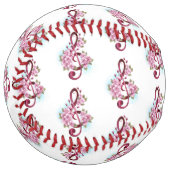 ミュージカル高音クレフ、 音符記号ノートと桜花 ソフトボール (正面左)