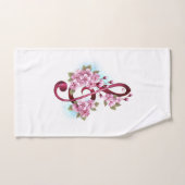 ミュージカル高音クレフ、 音符記号ノートと桜花 バスタオルセット (ハンドタオル)