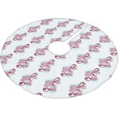 ミュージカル高音クレフ、 音符記号ノートと桜花 ブラッシュドポリエステルツリースカート (アングル)