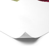 ミュージカル高音クレフ、 音符記号ノートと桜花 ポスター (角)