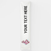 ミュージカル高音クレフ、 音符記号ノートと桜花 横断幕 (縦)