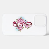 ミュージカル高音クレフ、 音符記号ノートと桜花 Case-Mate iPhoneケース (裏面 (横))