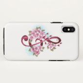 ミュージカル高音クレフ、 音符記号ノートと桜花 Case-Mate iPhoneケース (裏面(横))
