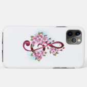 ミュージカル高音クレフ、 音符記号ノートと桜花 Case-Mate iPhoneケース (裏面(横))