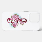 ミュージカル高音クレフ、 音符記号ノートと桜花 Case-Mate iPhoneケース (裏面 (横))