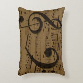 ミュージカル高音クレフ、 音符記号楽譜クラシック アクセントクッション (正面(垂直))