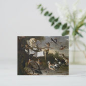 ミュージカル鳥絵画の群れ ポストカード (スタンド正面)