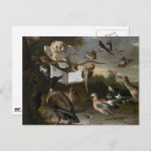 ミュージカル鳥絵画の群れ ポストカード (正面/裏面)