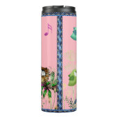 ミュージカル鳥(イニシャル付き)熱タンブラー タンブラー (裏面)