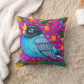 ミュージカル鳥 クッション (ブランケット)