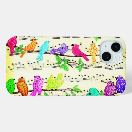 ミュージカル鳥iPhoneケース Case-Mate iPhoneケース (裏面 (横))