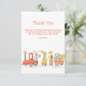 ミュージカル アニマル トレイン バースデー サンキューカード (スタンド正面)