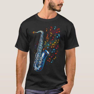 ミュージカル サックス - ジャズサックス奏者 Tシャツ