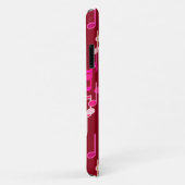 ミュージカル・ノートプリント- burgundy 数々の, Case-Mate iPhoneケース (裏面/右)