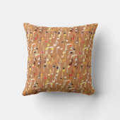 ミュージカル・ノートプリント- Caramel Tan 数々の, クッション (裏面)