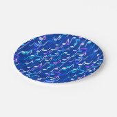 ミュージカル・ノートプリント- indigo blue 数々の, ペーパープレート (アングル)