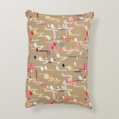 ミュージカル・ノートプリント- violet purple 数々の, アクセントクッション (裏面(縦))