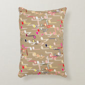 ミュージカル・ノートプリント- violet purple 数々の, アクセントクッション (正面(垂直))