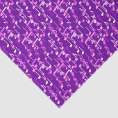 ミュージカル・ノートプリント- violet purple 数々の, 薄葉紙 (詳細)