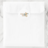 ミュージカル・ノート日最高の日ステッカー ラウンドシール (バッグ)