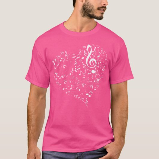 ミュージカル ハート シンガー 作曲家 ミュージシャン ソングライター Tシャツ (正面)