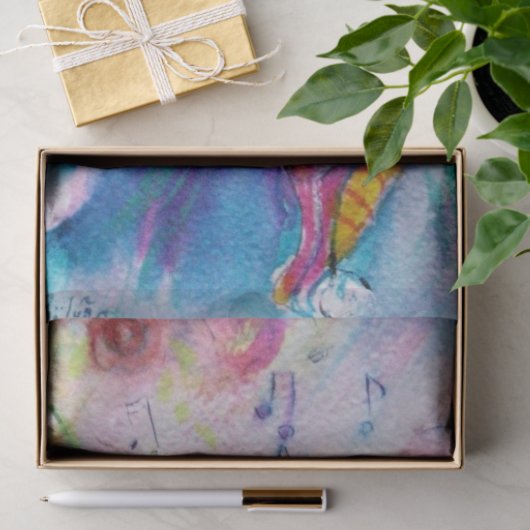 ミュージカル ピンクのピエロとフクロウ 薄葉紙 (ギフト)