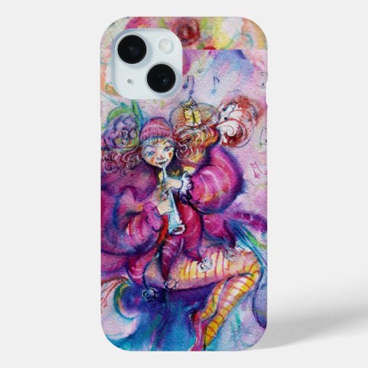 ミュージカル ピンクのピエロとフクロウ Case-Mate iPhoneケース (裏面)
